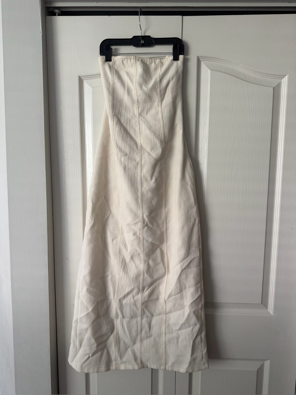 Zara Cream Strapless Maxi Dress